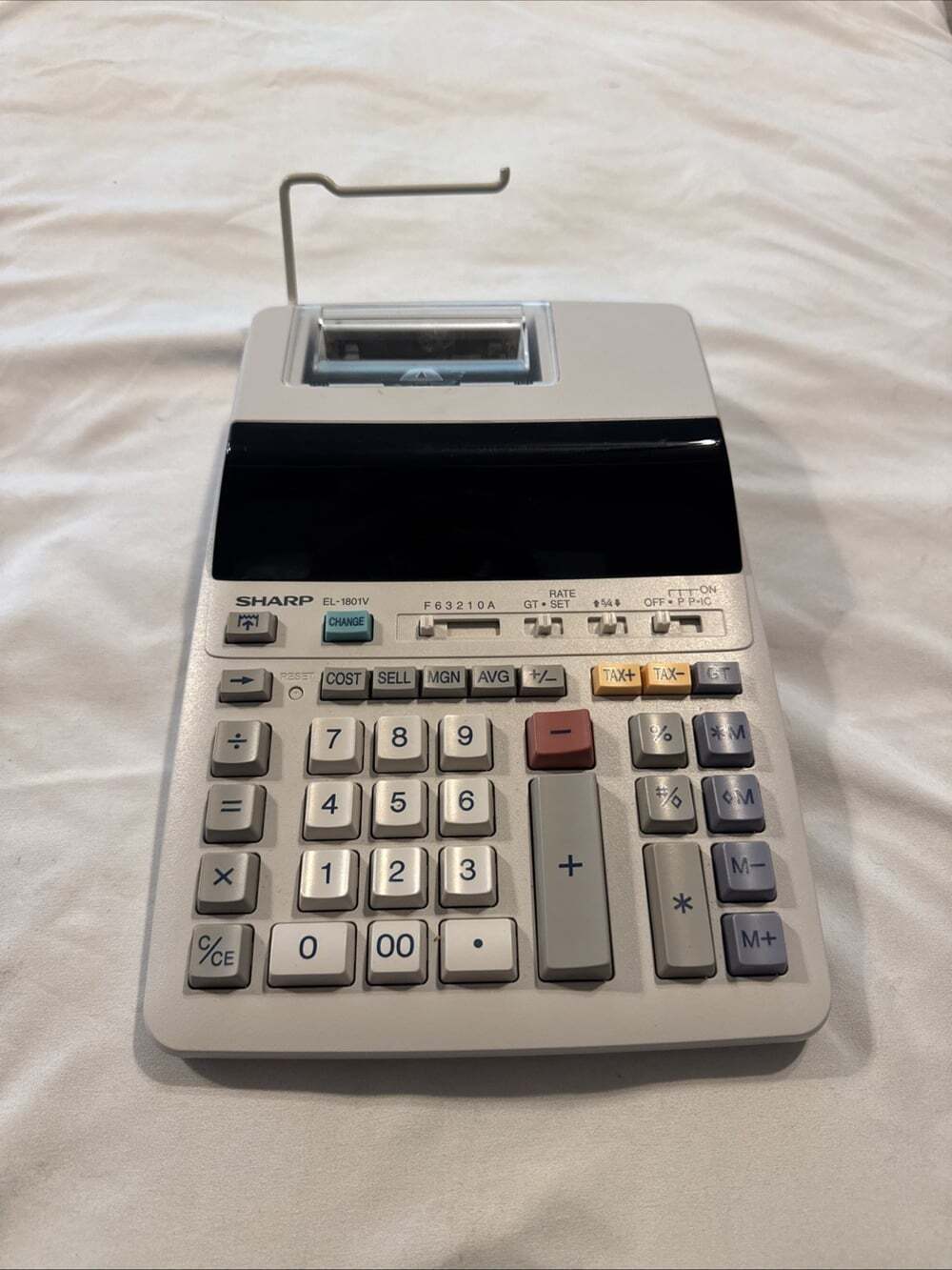 Sharp EL-1801V Printing Calculator Used Desktop 12-Digit